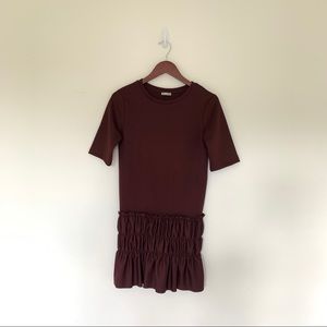 Zara short sleeve ruffle dress